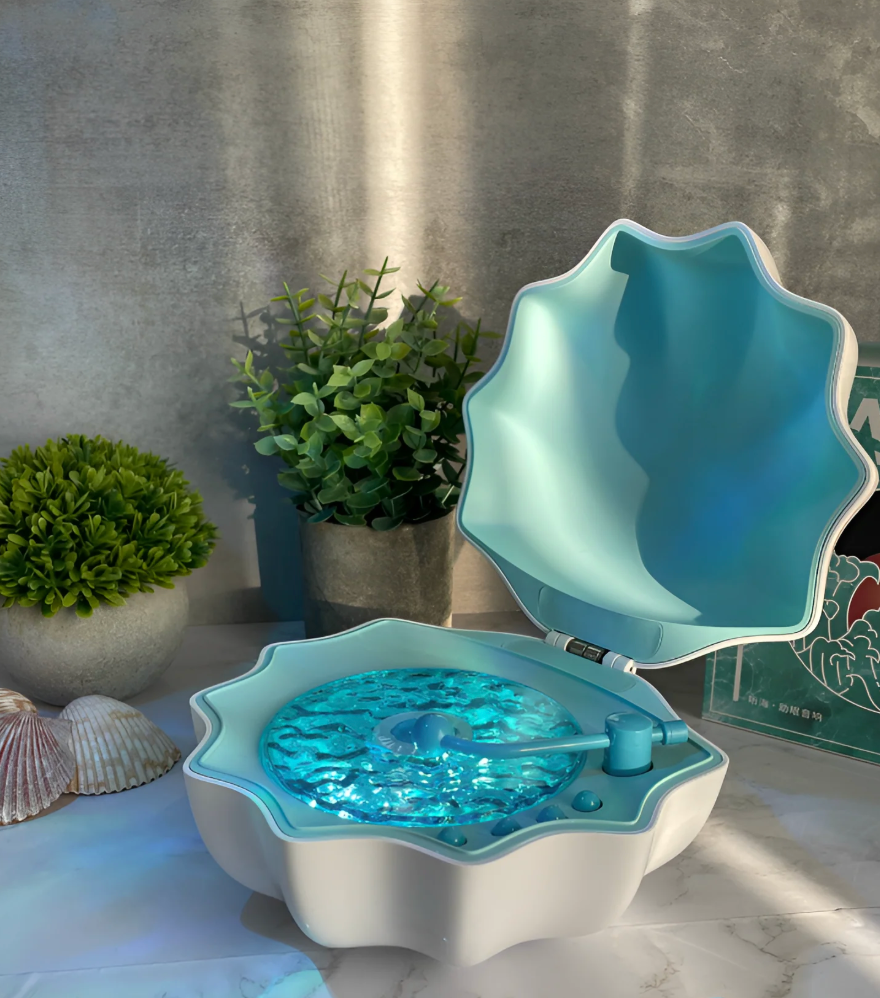 Shell Music Box with Projection Light